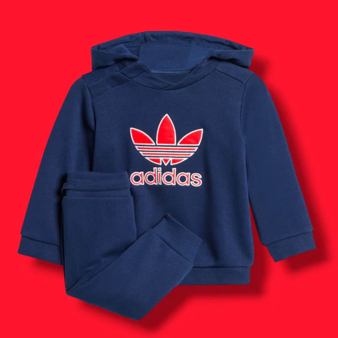 Red Badge Embroided Terry Navy Tracksuit Set 